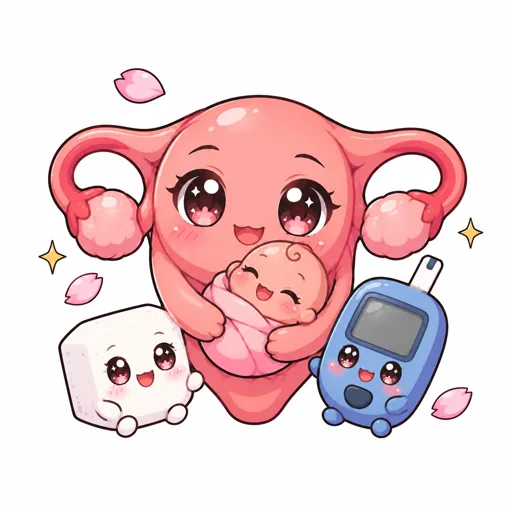 Gestational diabetes illustration