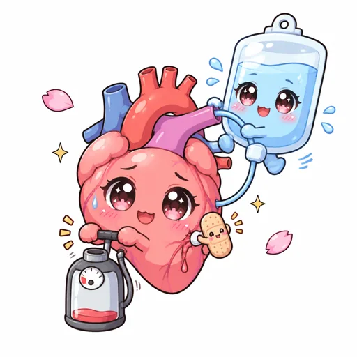 Hypovolemic shock illustration