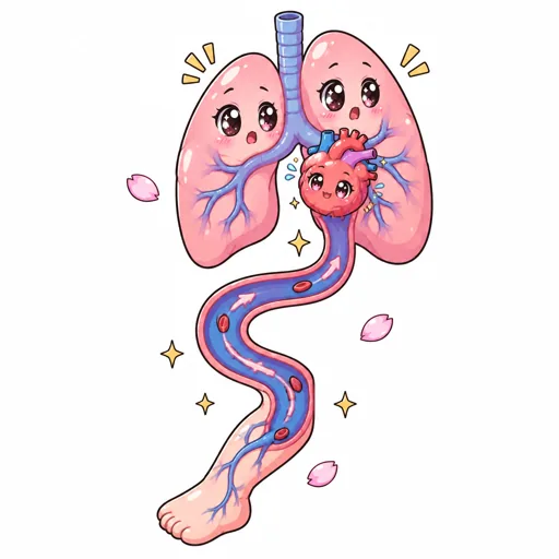 Pulmonary embolism illustration